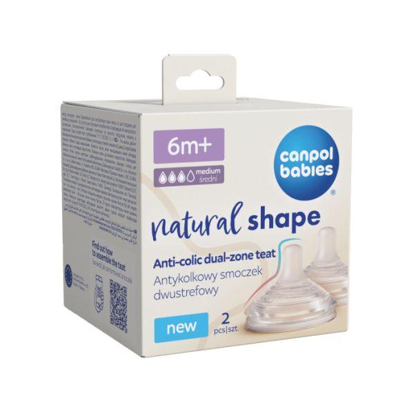 Canpol Babies Cucla za bebe Natural shape, 6m+, 2 komada