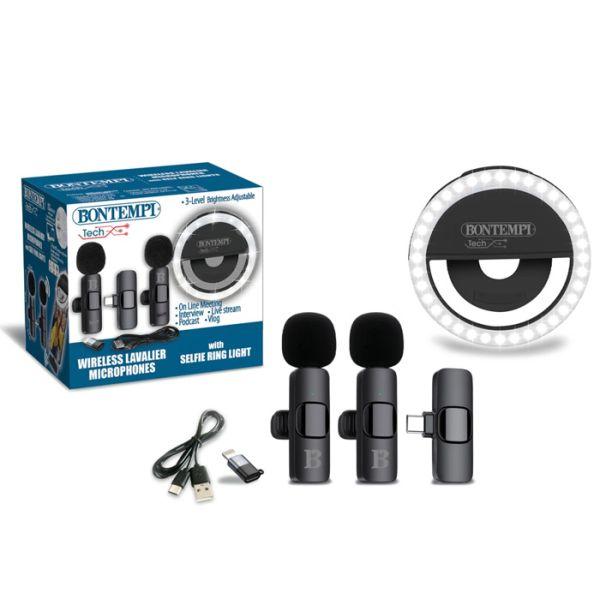 Bontempi Igračka Bežični mikrofoni sa led svijetlećim krugom