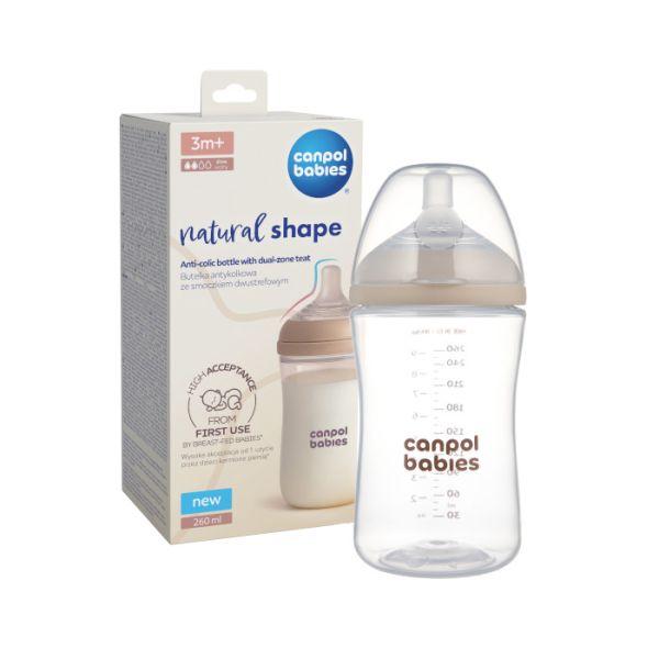 Canpol Babies Flašica za bebe Natural shape dual zone, 260ml