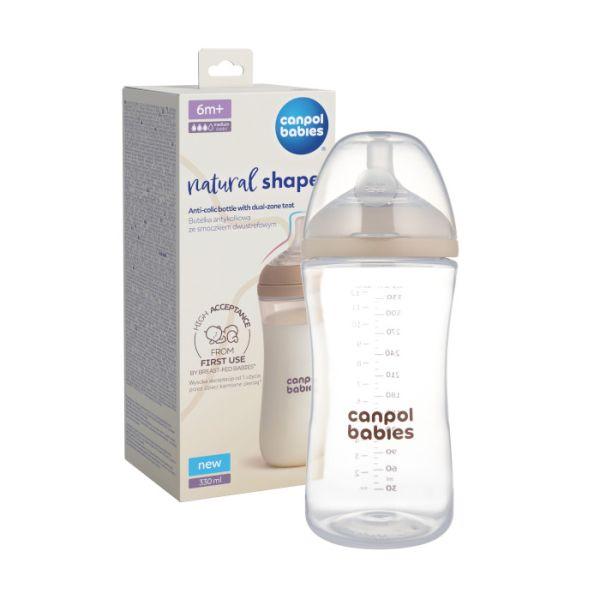 Canpol Babies Flašica za bebe Natural shape dual zone, 330ml