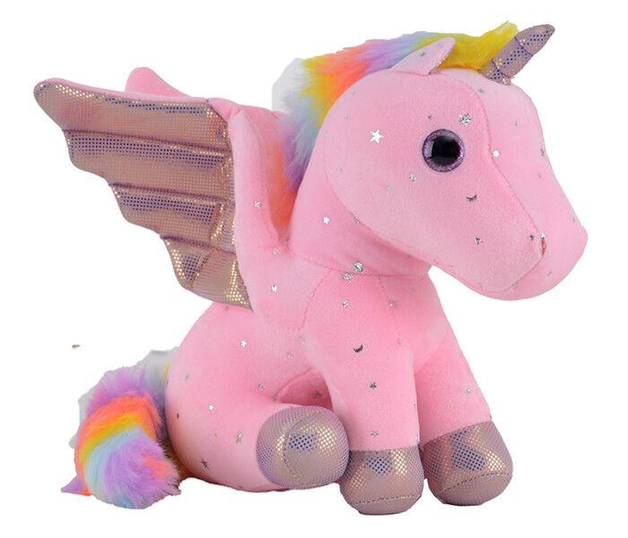 Plišana igračka Jednorog duga, 27 cm, Roze