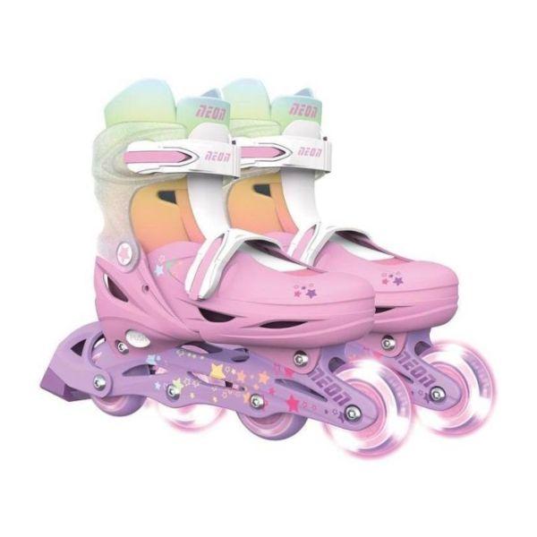 Neon Roleri za djecu Inline, Roze