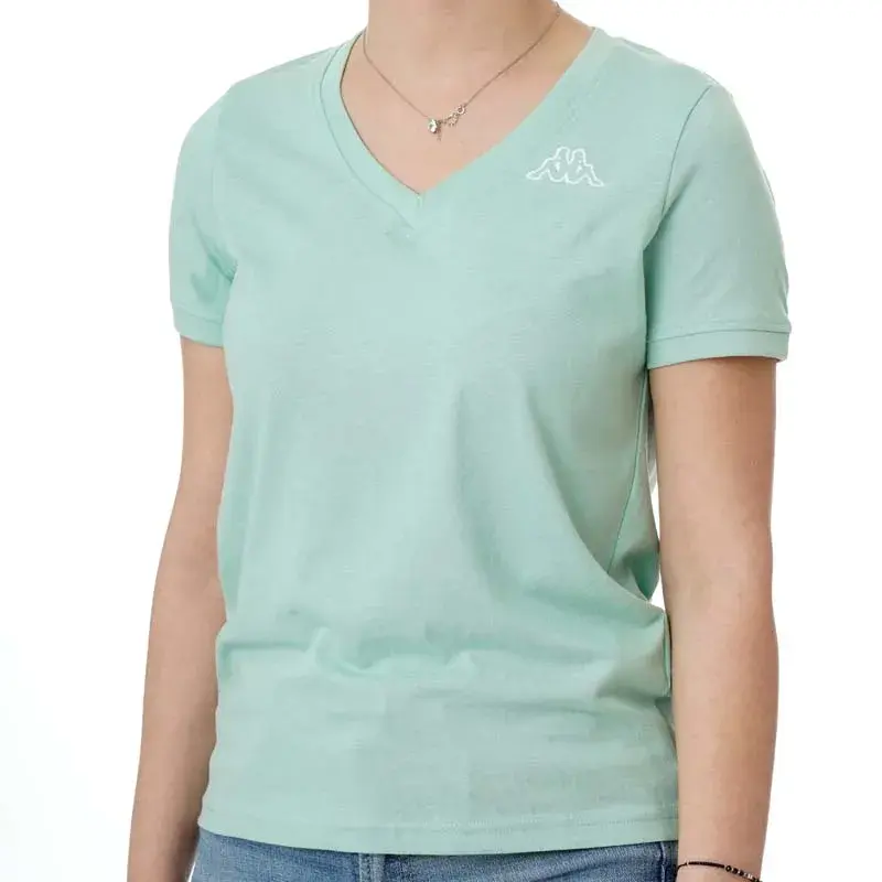 Ženska majica kratkih rukava Kappa Logo Cabou, tirkizna