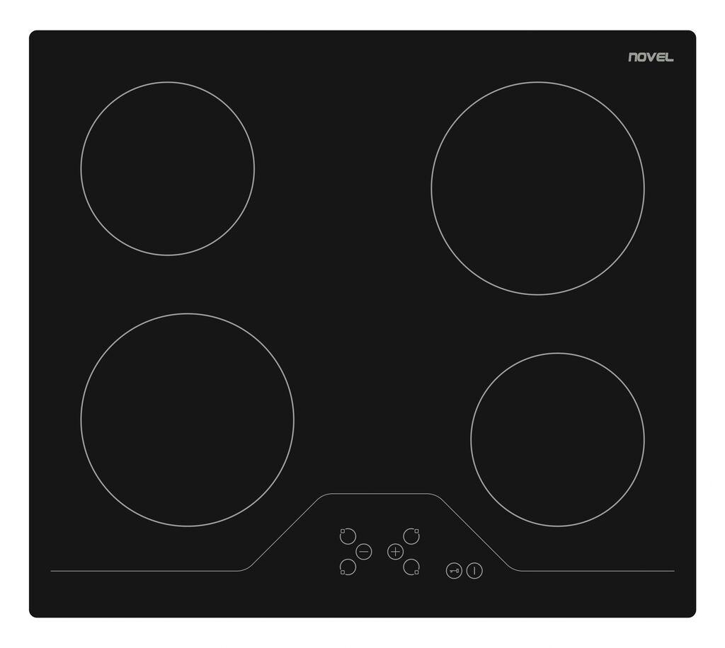Novel Ugradna ploča ECT 610HN, Crna