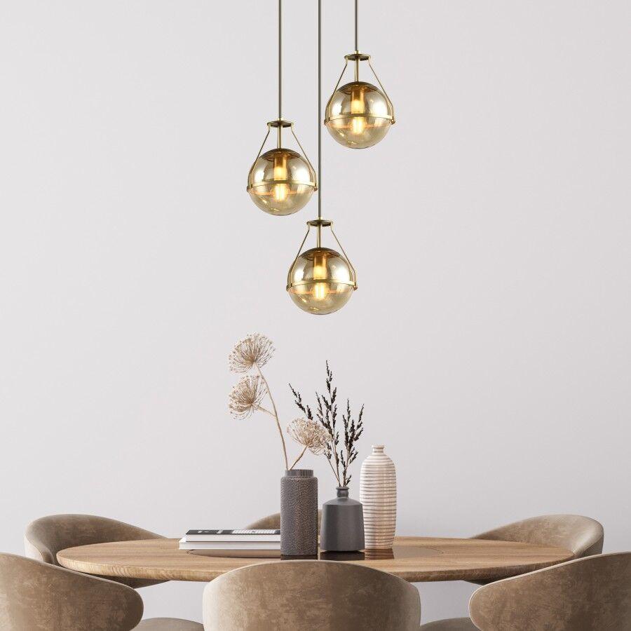 MASS-light Visilica Parma ML-6397-3 okrugla zlatna