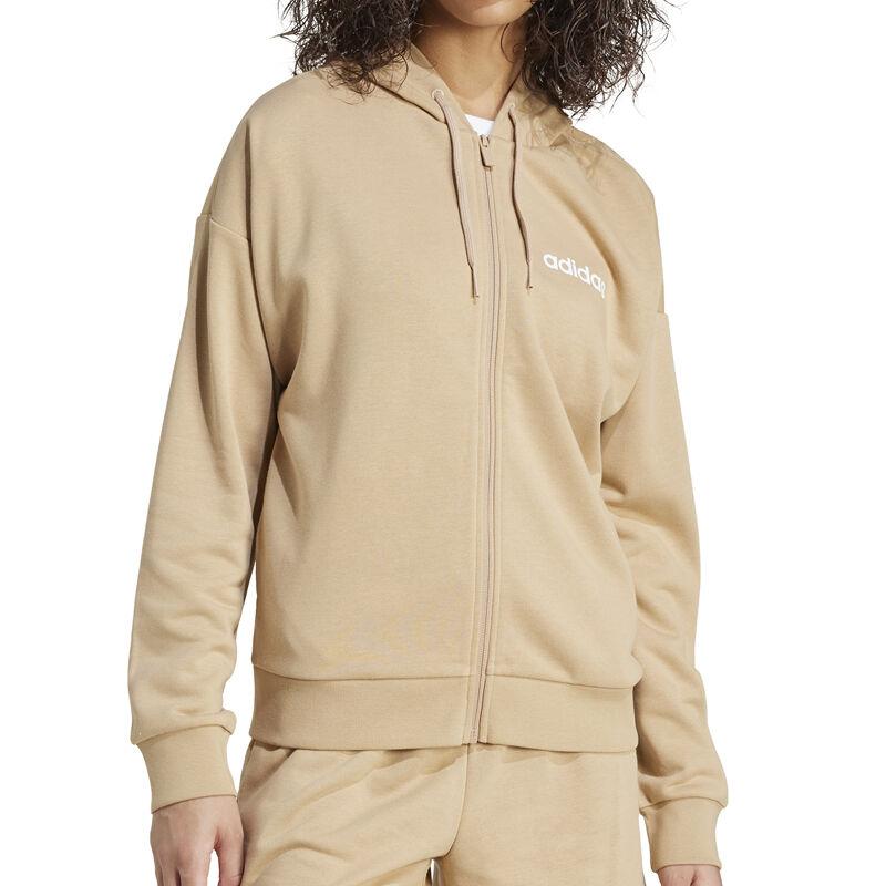 Adidas ženska dukserica, W Lin FT FZ HD, bež