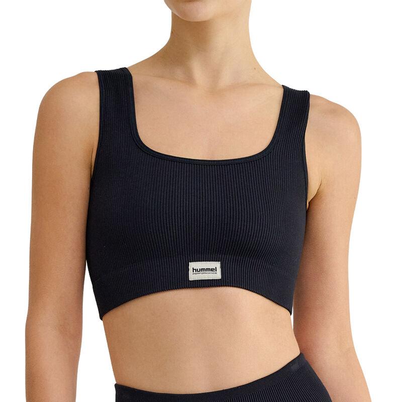 Hummel Ženski top Pulse Seamless Rib, Crni