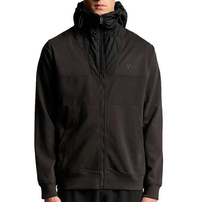 Lyle And Scott Muška duks Panelled Hybrid Jacket, Crni