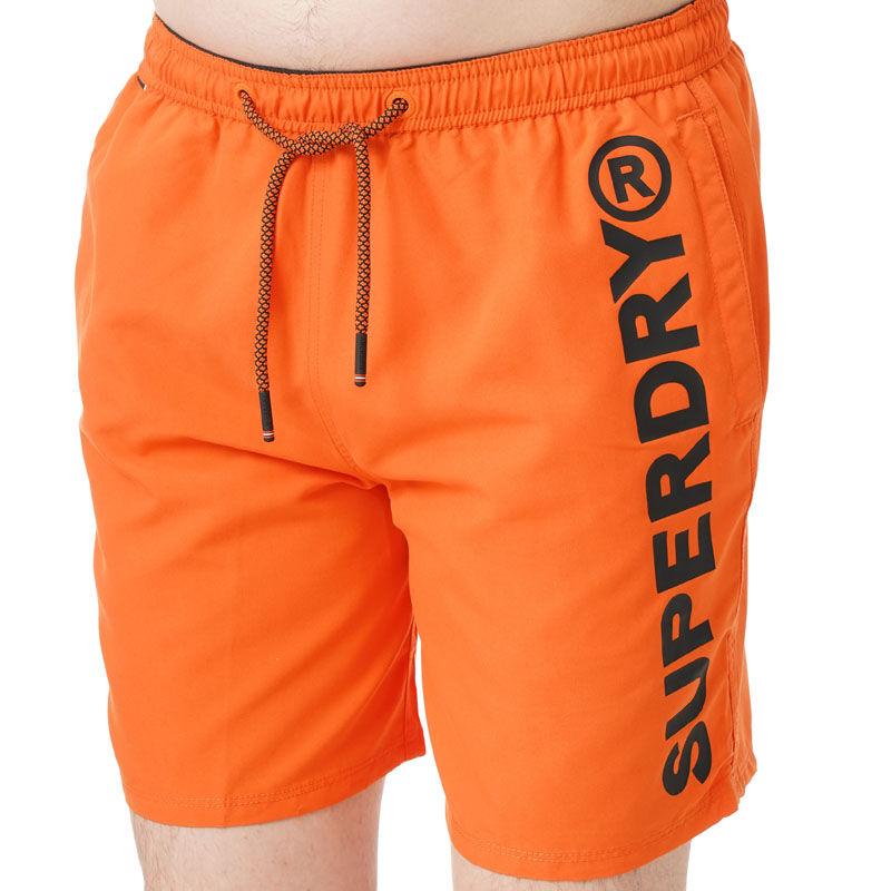 Superdry Muški šorc za kupanje Sport Graphic 17, Narandžasti