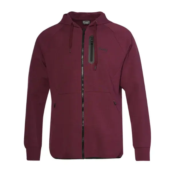 Hummel Muški duks HMLNOVA Zip Hoodie, Bordo