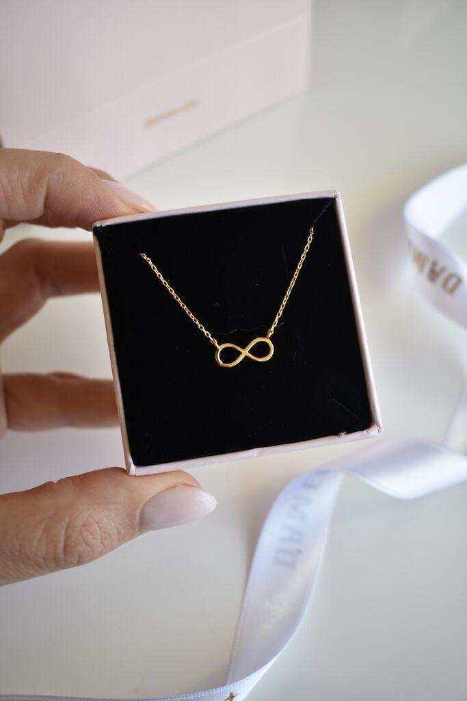 Ženska ogrlica Infinity, Zlatne boje
