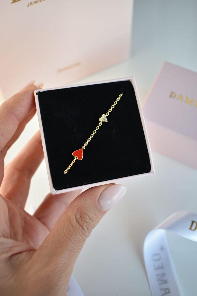 Ženska narukvica Red Heart, Zlatne boje