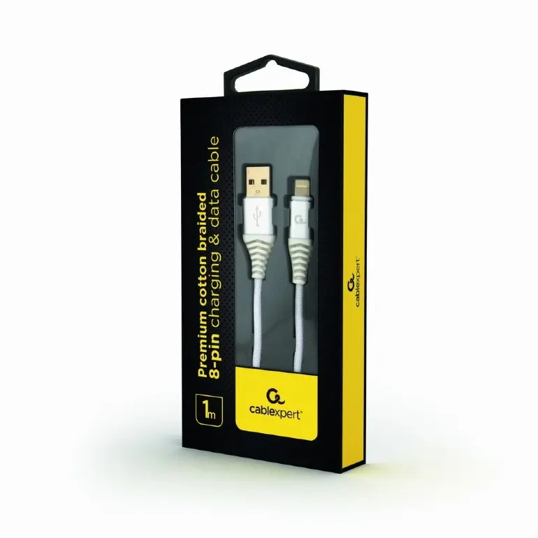 Gembird Kabl Iphone CC-USB2B-AMLM-1M-BW2, 1m