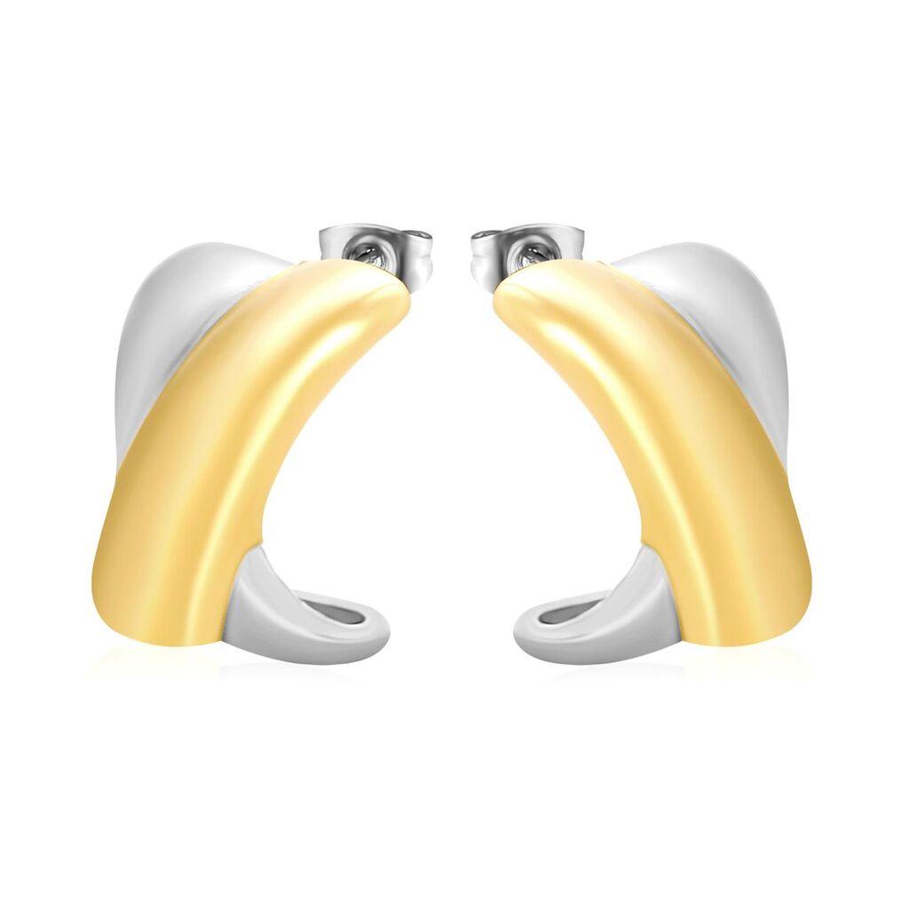 Ženske minđuše od nerđajućeg čelika Alkima 609, Zlatne boje