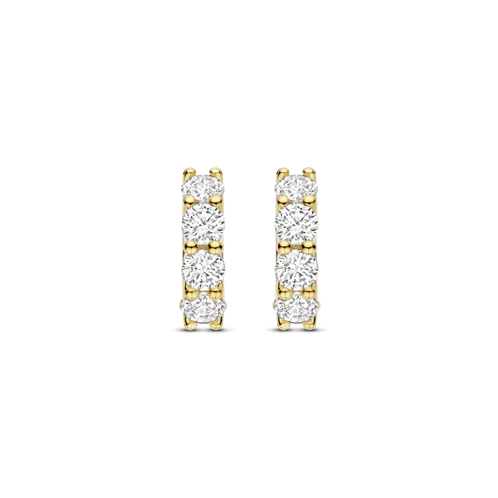 Ti Sento Srebrne ženske minđuše 78023ZY, Zlatne boje