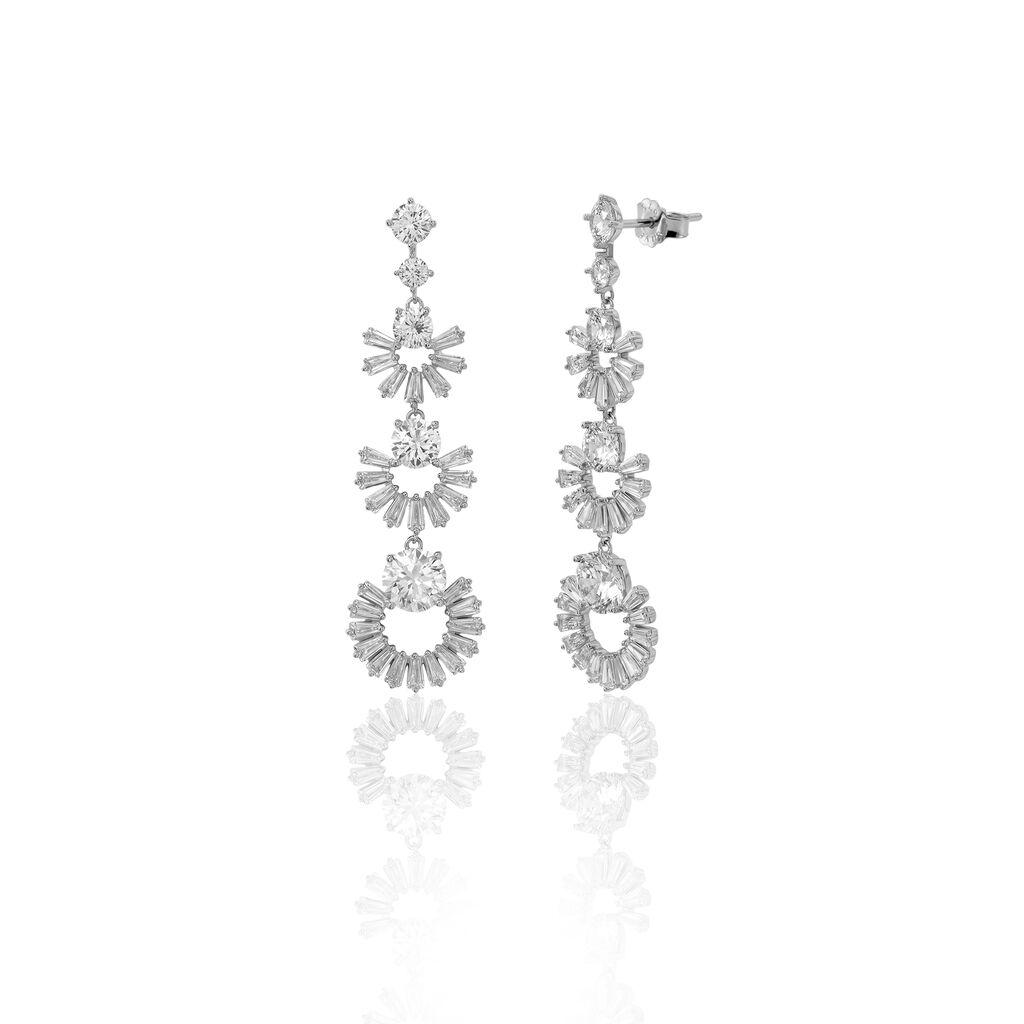 Srebrne ženske minđuše Empress