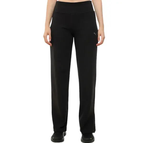 Puma Ženski donji dio trenerke Ess Elevated High-Waist Straight, Crni