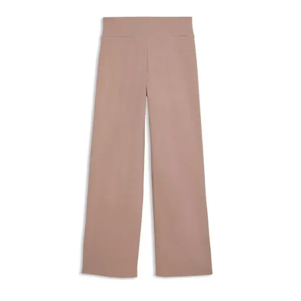 Puma Ženski donji dio trenerke Ess Elevated High-Waist Straight, Krem