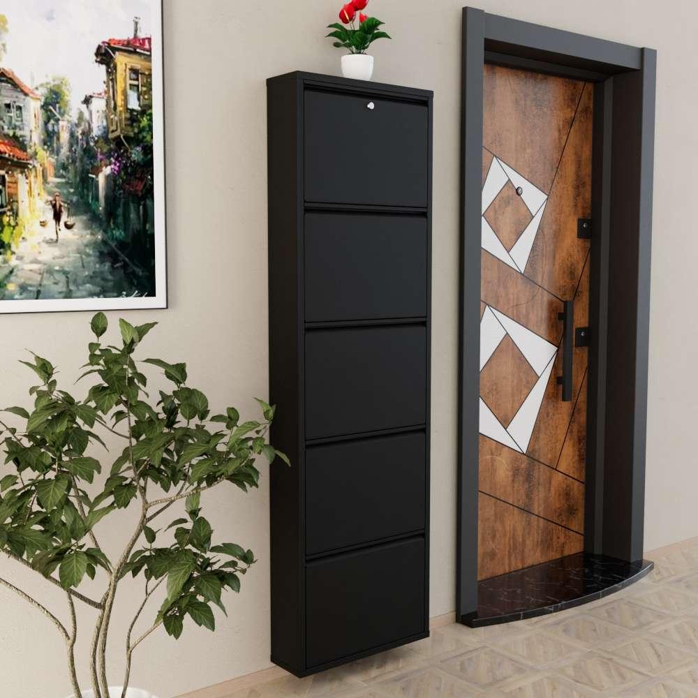 Hanah Home Stalak za cipele, 50x169x15 cm, Crni
