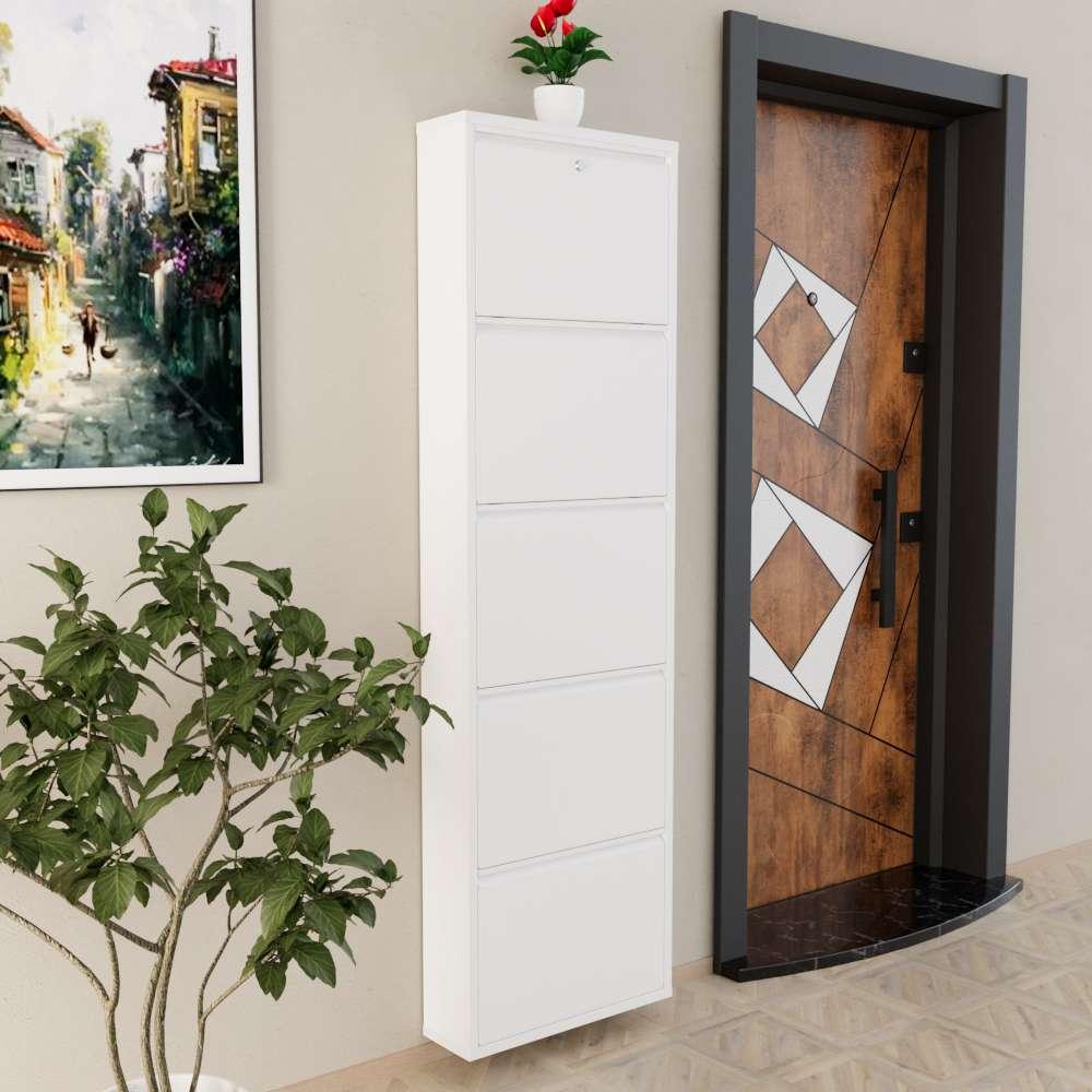 Hanah Home Stalak za cipele, 50x169x15 cm, Bijela