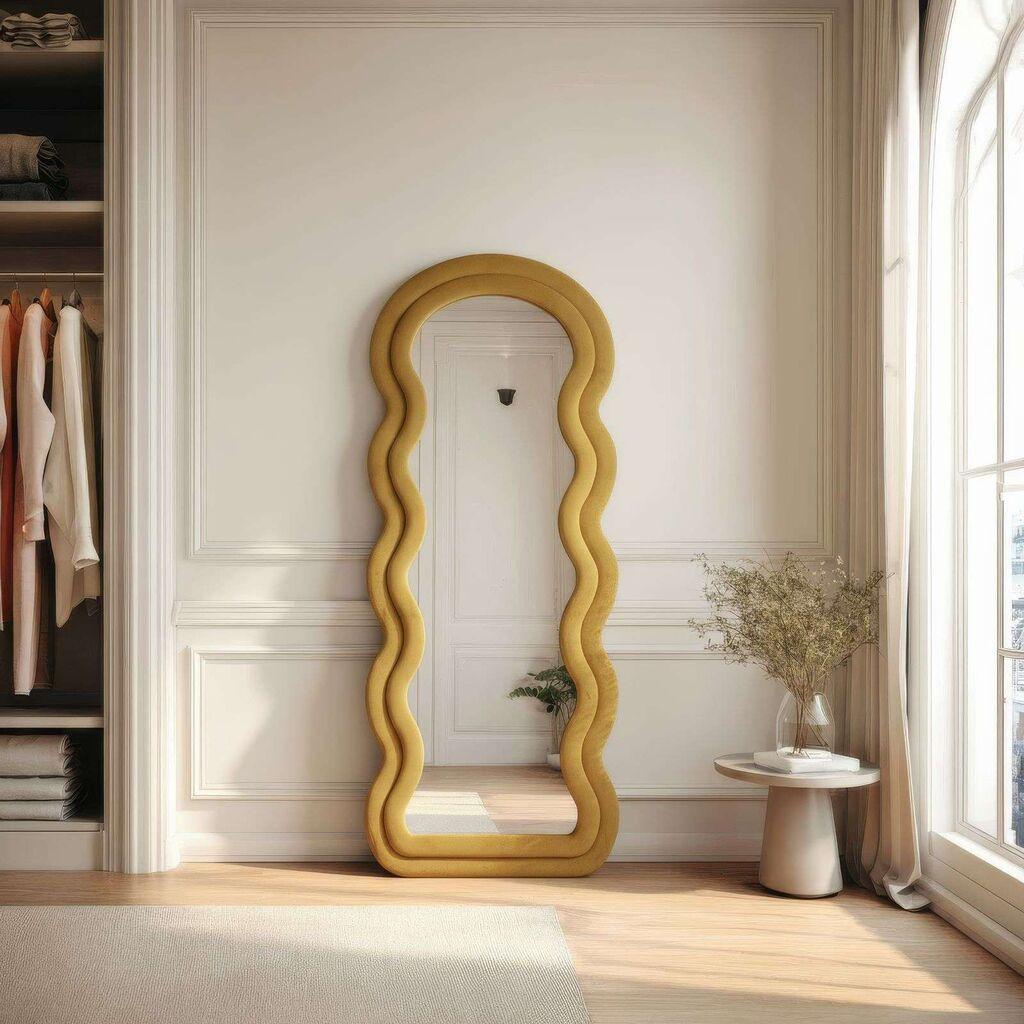 Hanah Home Podno ogledalo Mia, 65 cm x 170 cm, Žuto