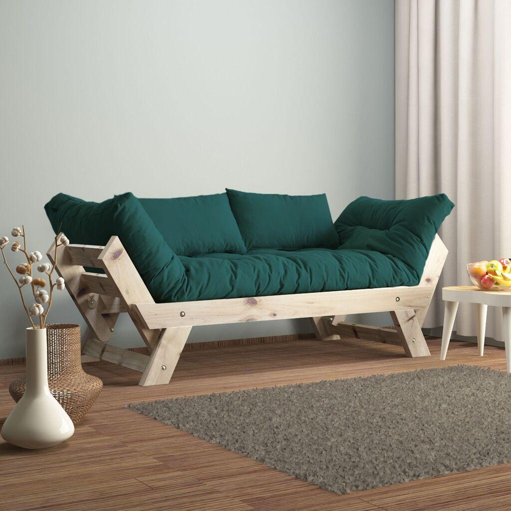 Hanah Home Garden dvosjed, boja prirodne i petrol zelene