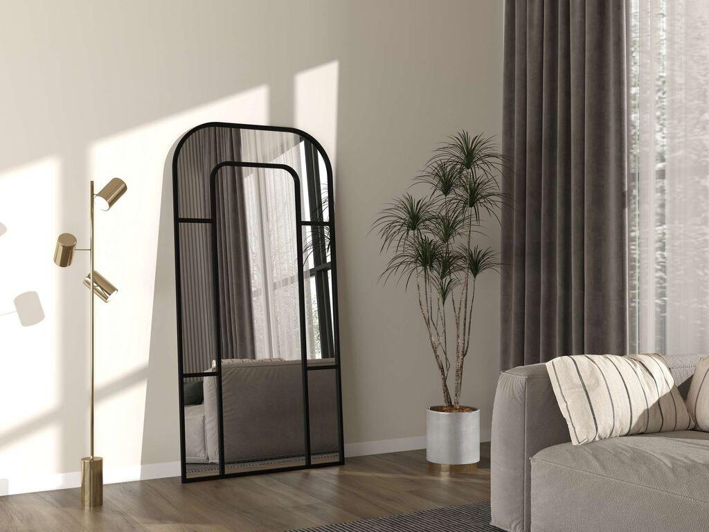 Hanah Home Podno ogledalo Forma, 90 cm x 180 cm, Crna