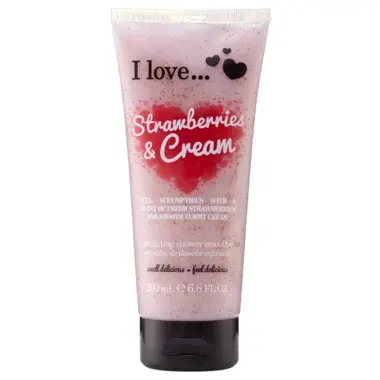 OBOŽAVAM piling za tijelo od jagode, 200ml