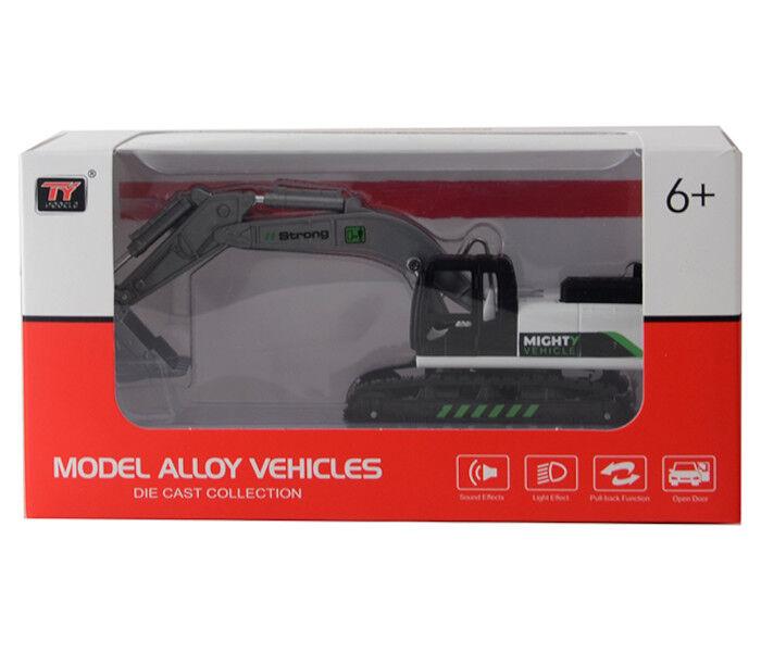 Igračka za dječake Rovokopač sa svjetlima i zvukom, Sivo-bijela