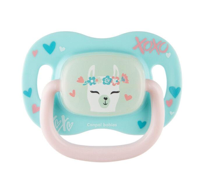 Canpol babies Silikonska varalica za bebe Lama, 0-6M, Simetrična, Tirkizna