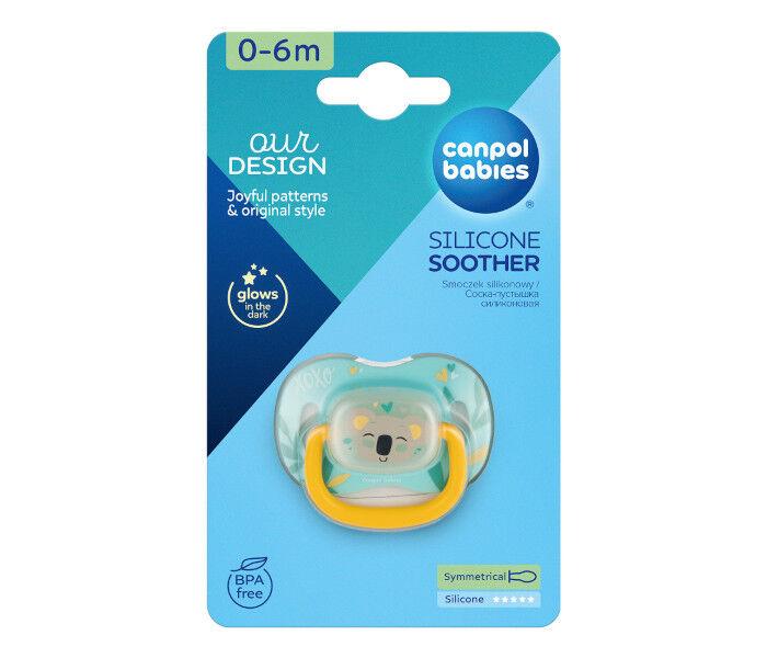 Canpol babies Silikonska varalica za bebe Koala, 0-6M, Simetrična, Žuta