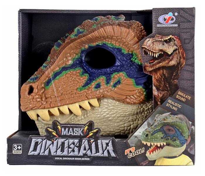 Igračka za dječake Maska dinosaurusa sa muzikom, Braon