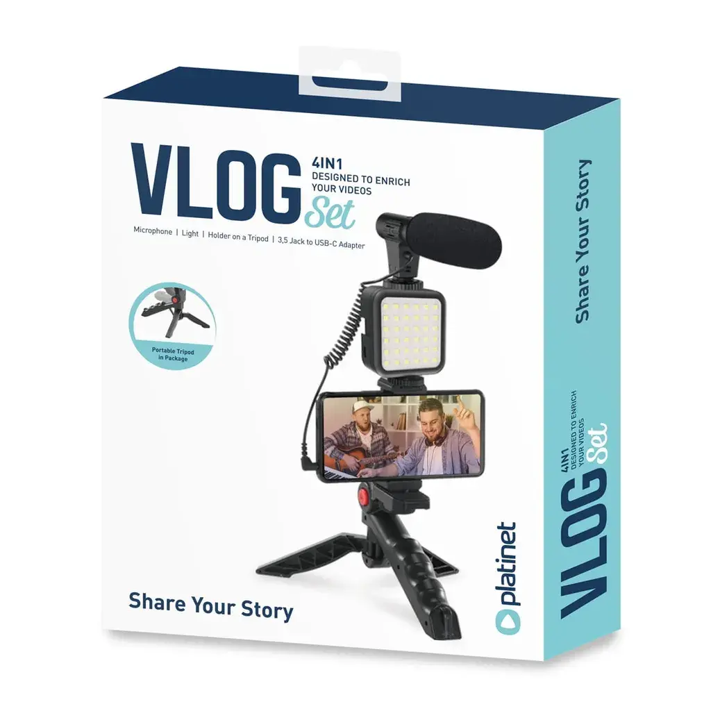 Platinet Vlog set 4IN1 PMVG4IN1