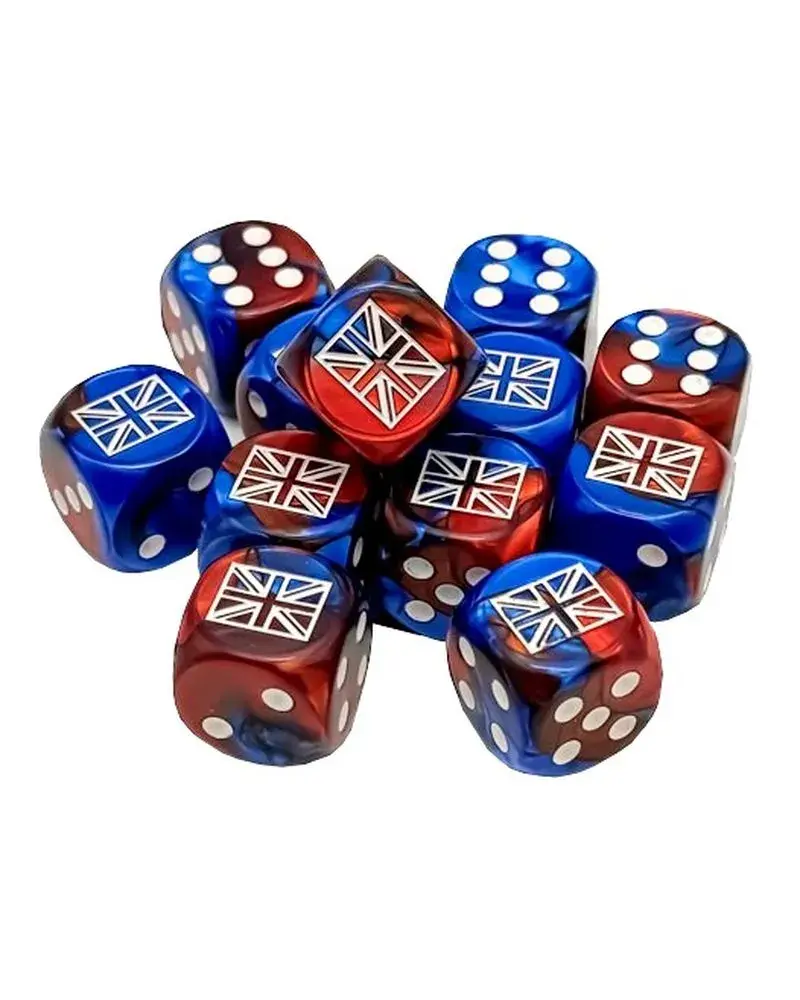 Chessex Kockice Gemini Great Britain War Dice, Crveno-plave