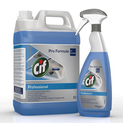 Diversey Cif ProFormula Window & Multi Surface kit, Sprej za stakla i sve polirane površine,5L i 750ml