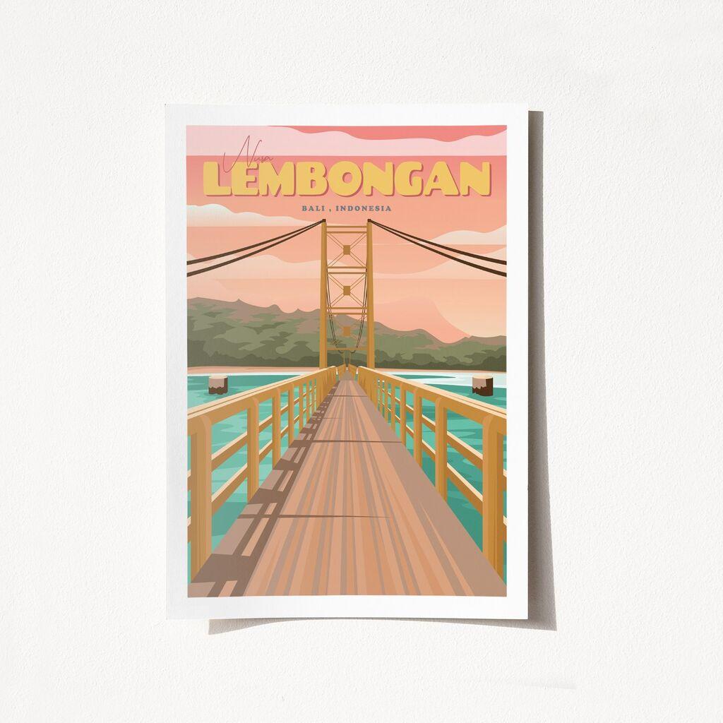 Wallity poster Lembongan Bali Indonezija-1950, 29,7x42 cm