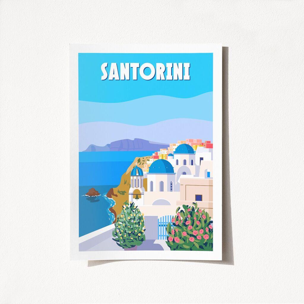 Poster Wallity Santorini-2007, 50x70 cm