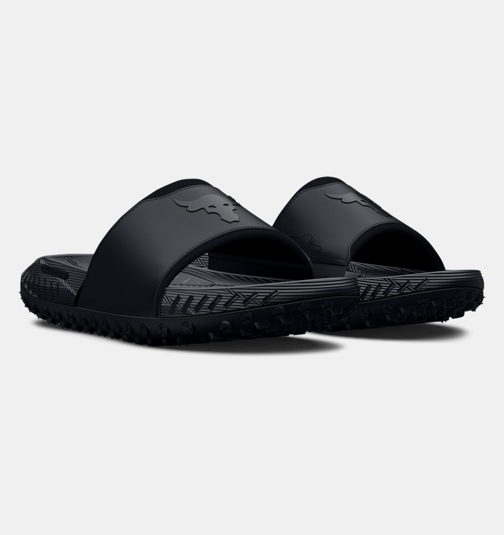 Unisex Under Armour Rock 3 papuče muško, crne