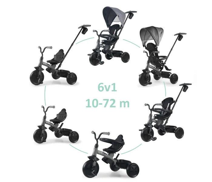 QPlay Tricikl za djecu Elite platinum, Sivi
