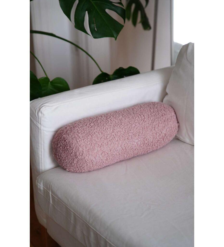 Aberto Design Dekorativni jastuk Teddy Roller, 50x14x14 cm, svijetlo roza