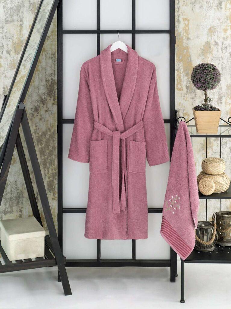 L'essentiel Maison Set Bademantil sa peškirom Cora, prljavo roze