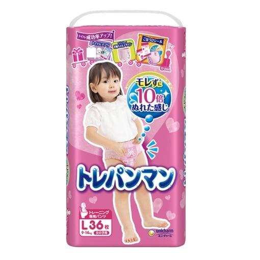 Torepanman Gaćice Za Odvikavanje L, Djevojčice 9-14KG, 36 kom, Roze
