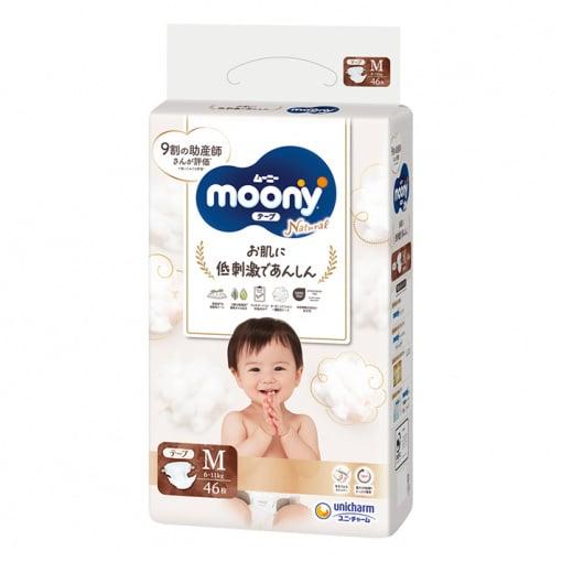 Moony Natural Pelene M, 6-11KG, 46kom, Bijela