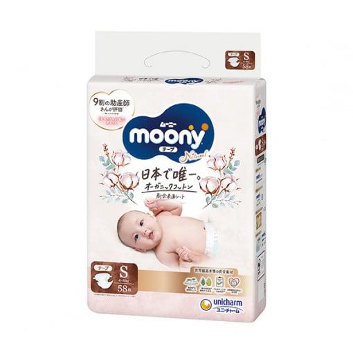 Moony Natural Pelene S, 4-8KG, 58kom, Bijela