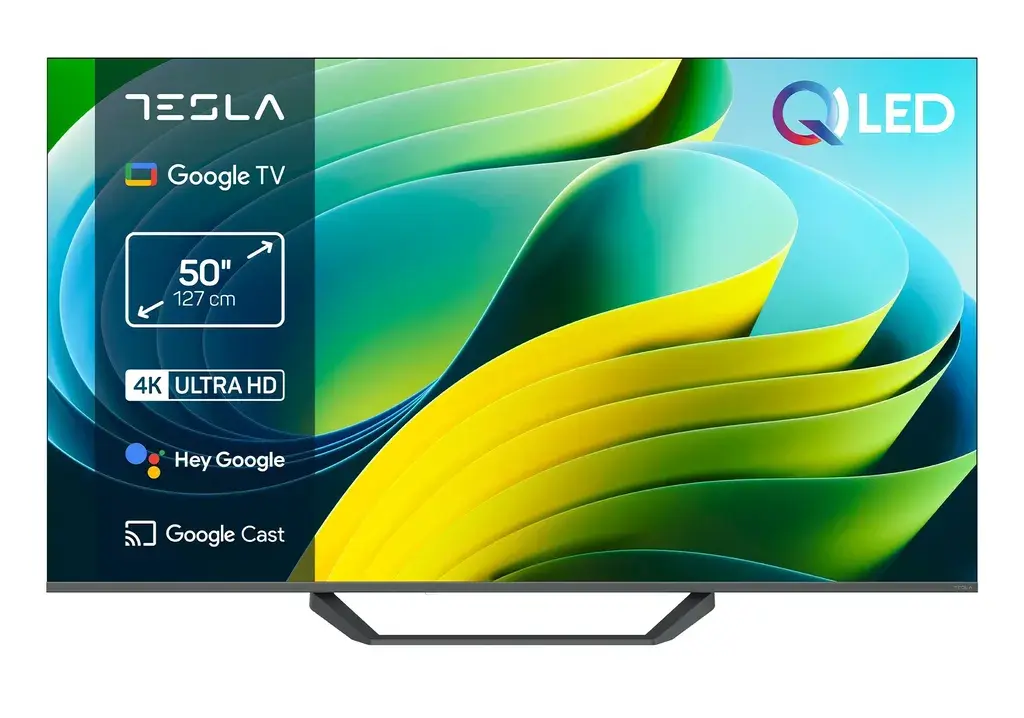 Tesla Q50E655GUS QLED TV 50  ultra HD, Google TV smart, frameless, DVB-T2/C/S2