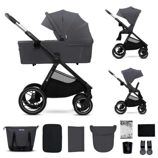 KINDERKRAFT Dječija kolica 2U1 Nea 2 Deep, do 22 kg, siva