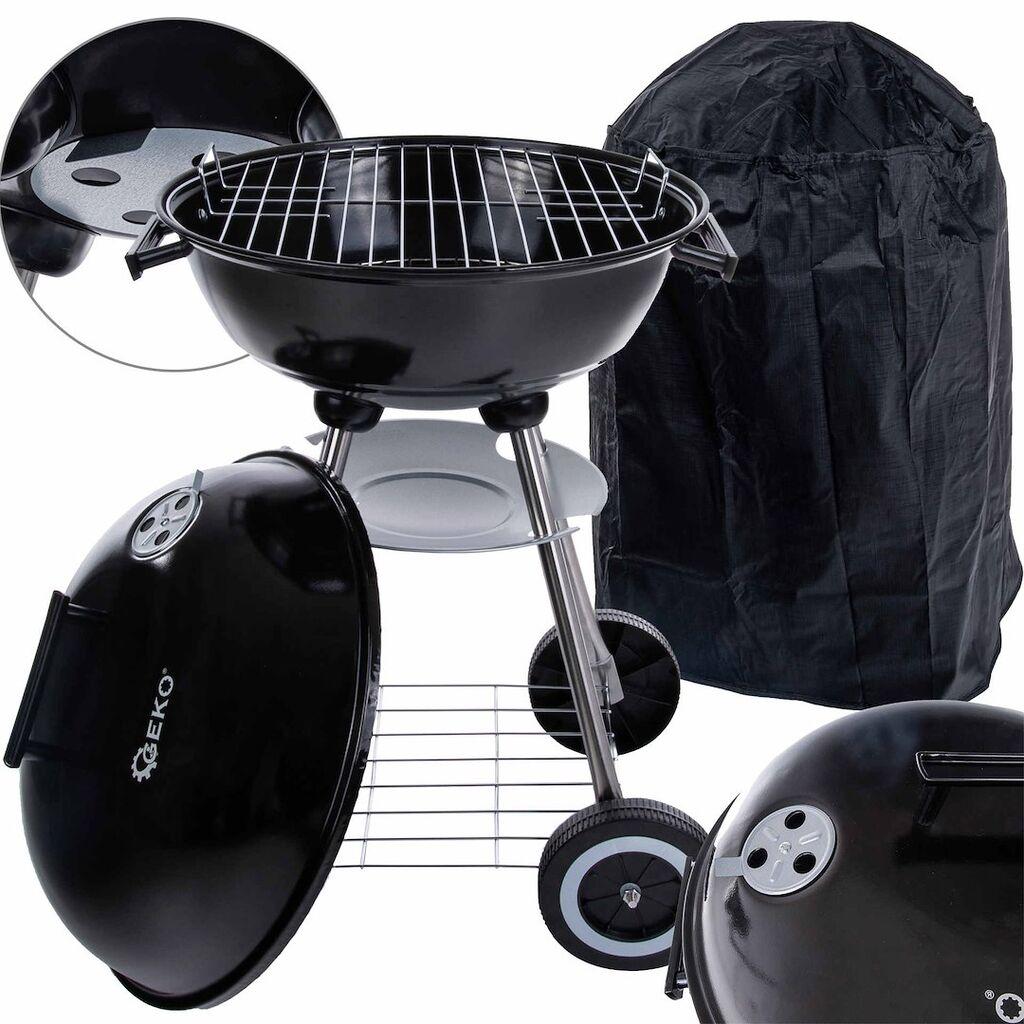 Geko Roštilj S17523, Okrugli, Crni