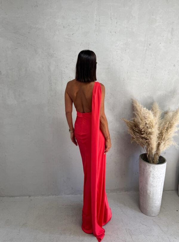 Blondy Venus Red Elegantna Satenska Haljina