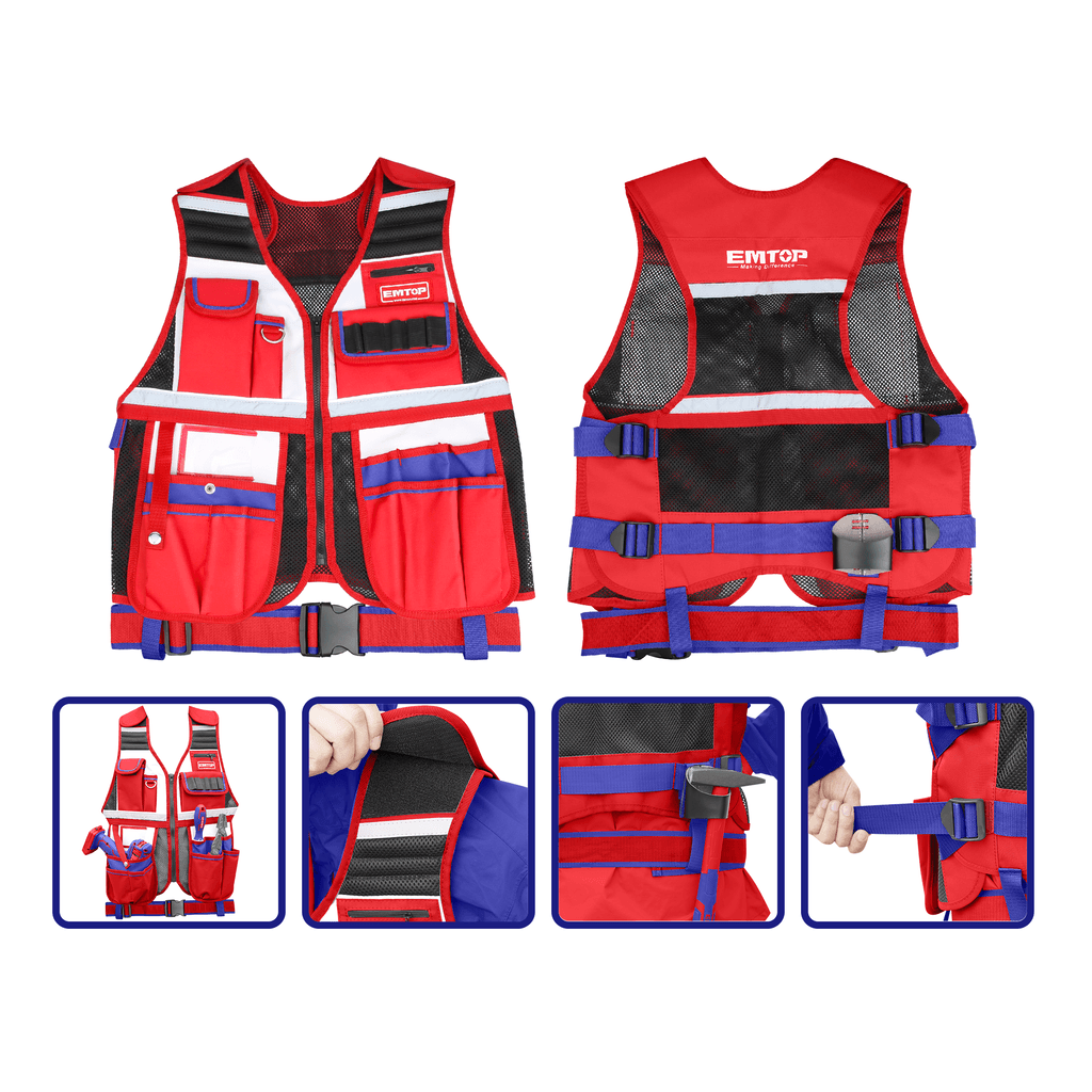 Emtop Radni prsluk ETVT1701 S16872, Crveni