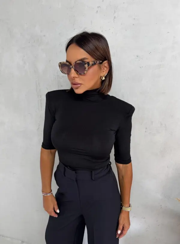 Blondy Justine Black Basic Rolka Sa 3-4 Rukavima